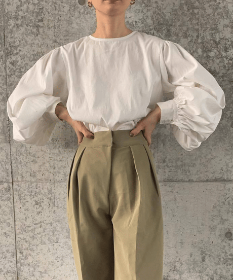 lantern sleeve blouse / 4color　hm2577