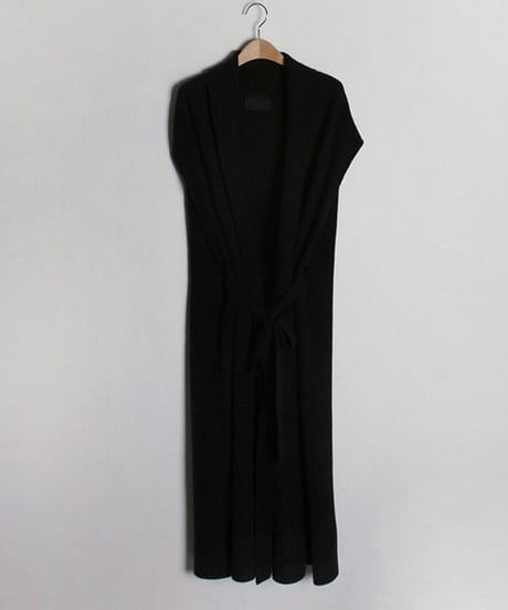 puff sleeve dress / knit vest　hm1721