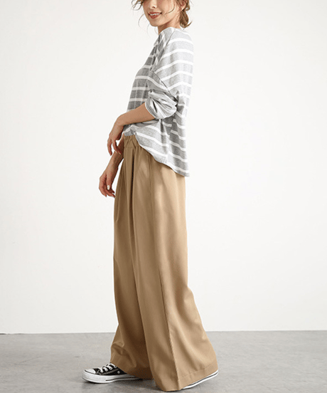 tuck wide pants / 5color　hm2974
