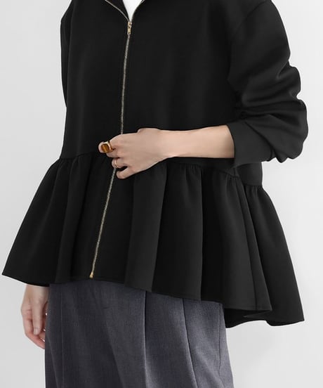 peplum zip-up hoodie / 2color　hm2650