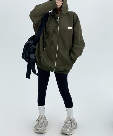 basic zip hoodie / 4color 　hm1946