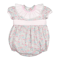 【Sal&Pimenta】Bouquet Smocked Collar Romper