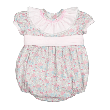【Sal&Pimenta】Bouquet Smocked Collar Romper