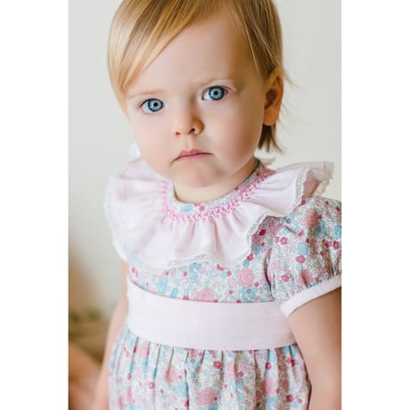 【Sal&Pimenta】Bouquet Smocked Collar Romper