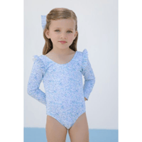 【Sal&Pimenta】Blue Ditsy Floral Rashguard