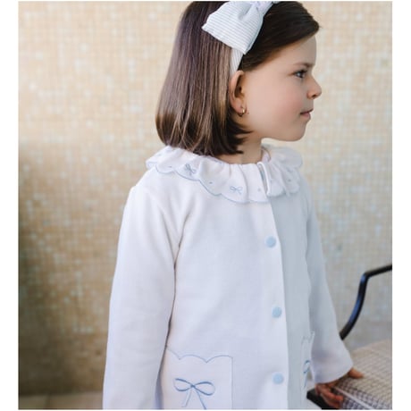 【Sal&Pimenta】Blue Bows Knit Cardigan（4T only）