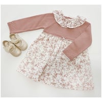 【Martin Aranda】DRESS KNIT & WOVEN GIRL AZUR