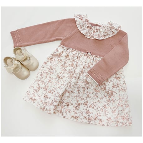 【Martin Aranda】DRESS KNIT & WOVEN GIRL AZUR