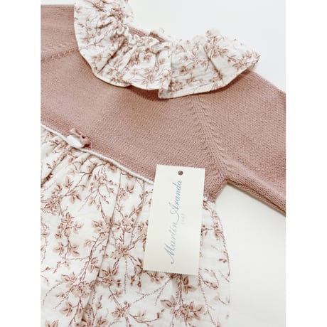 【Martin Aranda】DRESS KNIT & WOVEN GIRL AZUR