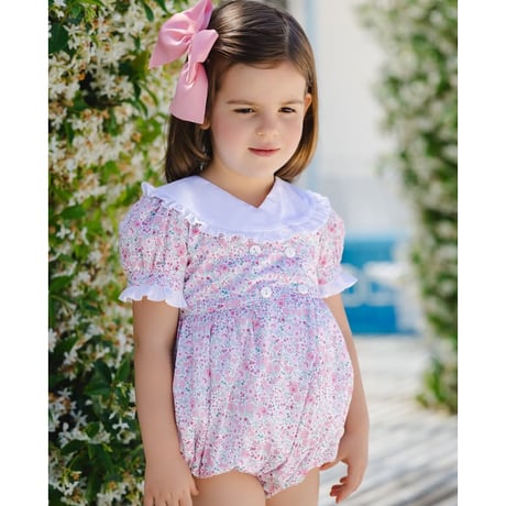 【Sal&Pimenta】Pink Ditsy Floral Romper