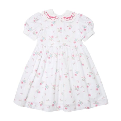 【Sal&Pimenta】Hot Pink Bouquet Embroidery Dress