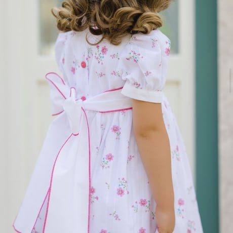 【Sal&Pimenta】Hot Pink Bouquet Embroidery Dress