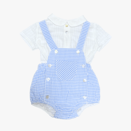 【Martin Aranda】Set shirt & overall Azul francia