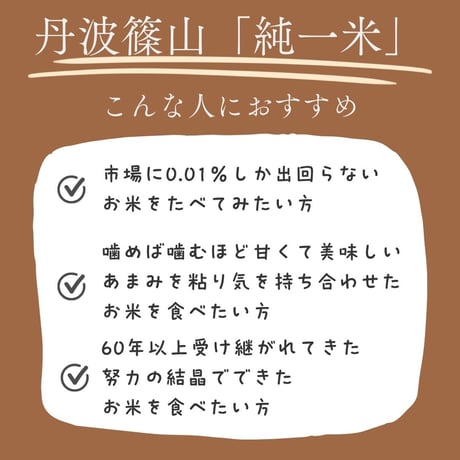純一米玄米　10kg　令和7年産　新米!!