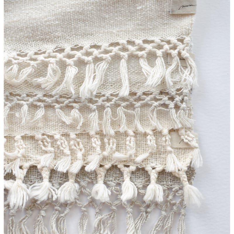 葉山和綿 手紡ぎ手織りハンドタオル | neem