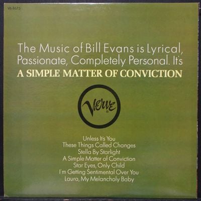 レコード　USオリジナル　bill evans a simple matter Bill Evans, Shelly Manne, Eddie Gomez – A Simple Matter Of