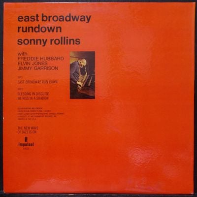 洋楽 SONNY ROLLINS / EAST BROADWAY RUN DOWN Rollins, Sonny - East Broadway Run Down - Amazon.com Music