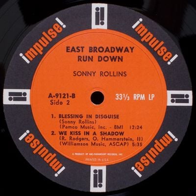 洋楽 SONNY ROLLINS / EAST BROADWAY RUN DOWN East Broadway Run Down - Album by Sonny Rollins | Spotify
