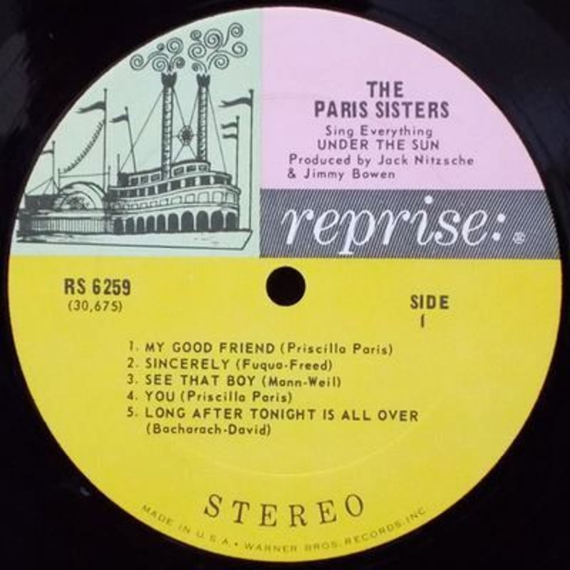 The Side I Never See [LP] レコード Paris Sisters / Sing everything under the sun |