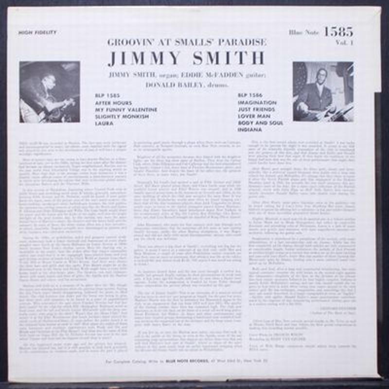 Jimmy Smith / Groovin' at Smalls' Paradise Volu