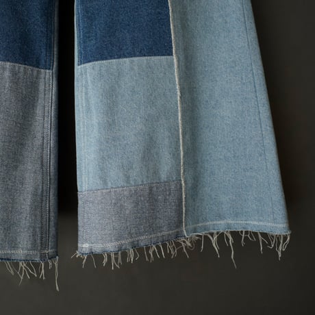 PATCHWORK FLARE DENIM 【BLUE】