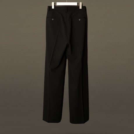 MIX TUCK DESIGN WIDE SLACKS【BLACK】