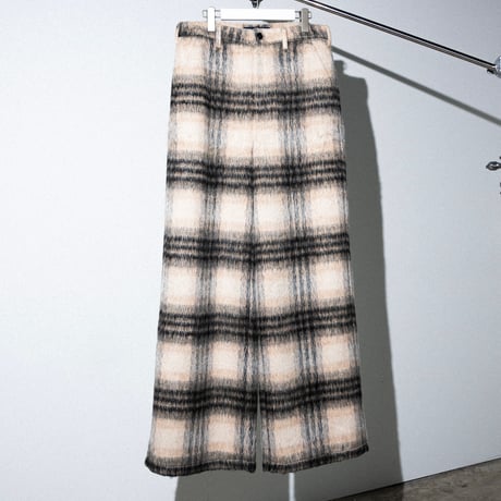 SHAGGY CHECK PANTS【BLACK】