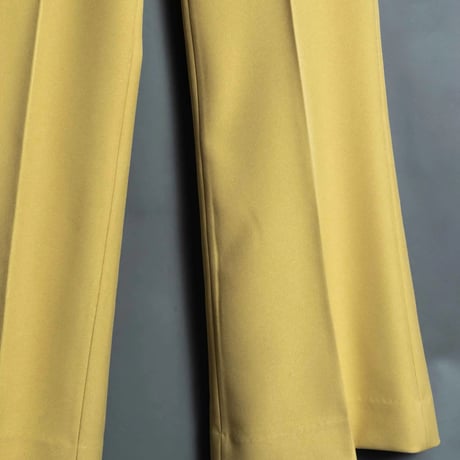 PINTUCK MEGA FLARE SLACKS 【YELLOW】
