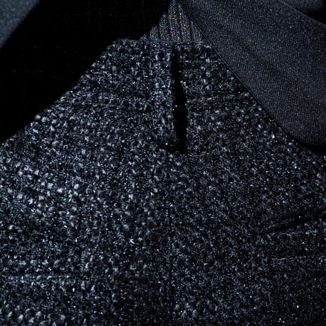 SPARKLE LAME TWEED PANTS【BLACK】