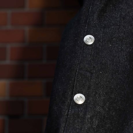 Side snap bell-bottom denim【Black】