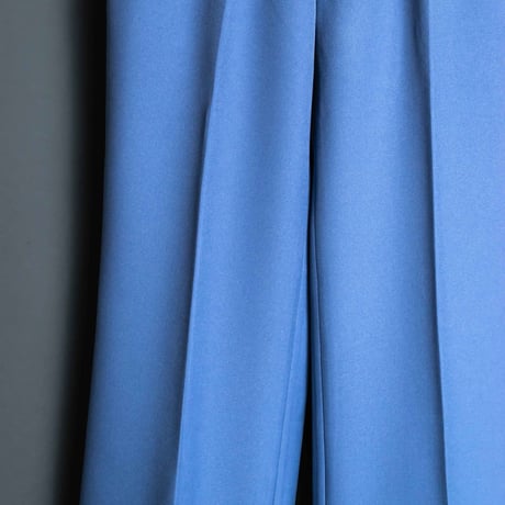 PINTUCK MEGA FLARE SLACKS 【BLUE】