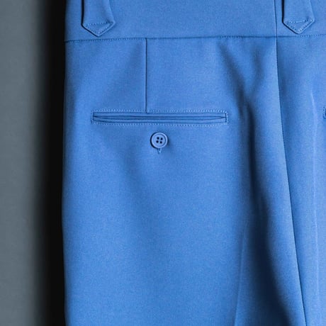PINTUCK MEGA FLARE SLACKS 【BLUE】