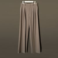 MIX TUCK DESIGN WIDE SLACKS【GRAY】