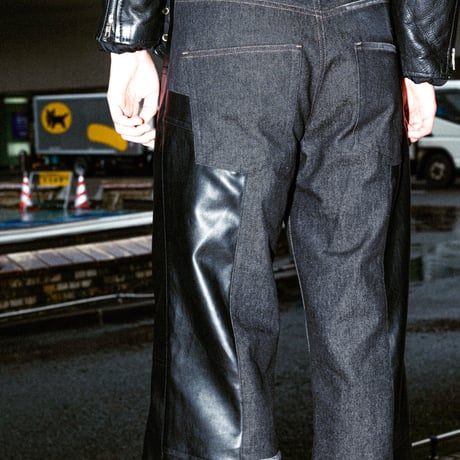 PATCHWORK FLARE DENIM 【BLACK】