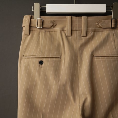 STRIPE FLARE SLACKS【BEIGE】