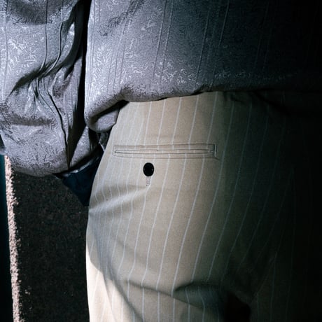 STRIPE FLARE SLACKS【BEIGE】