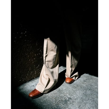 STRIPE FLARE SLACKS【BEIGE】