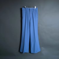 PINTUCK MEGA FLARE SLACKS 【BLUE】