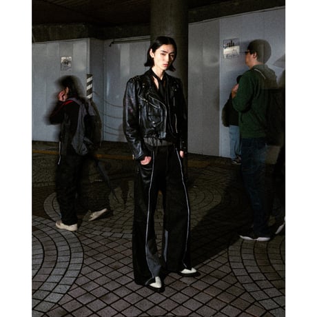 PATCHWORK FLARE DENIM 【BLACK】