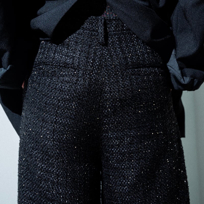 Shikitari Lame tweed pants シキタリ Shikitari Lame tweed pants シキタリ SPARKLE LAME TWEED PANTS