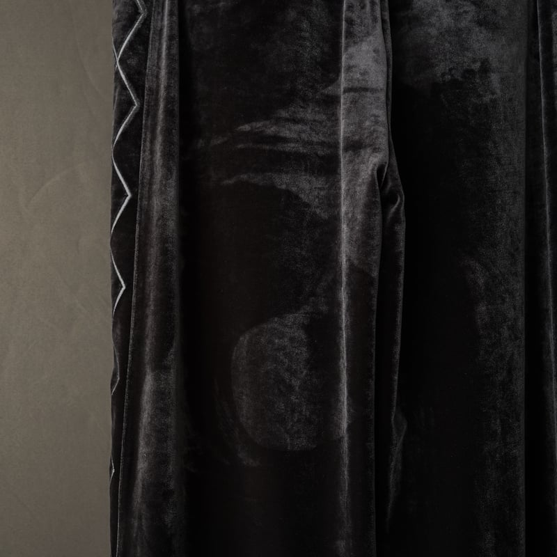 EMBROIDERY VELOUR WIDE PANTS【GRAY】 | SHIKITARI