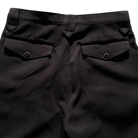 <BLACK stitch>Western wide straight pants