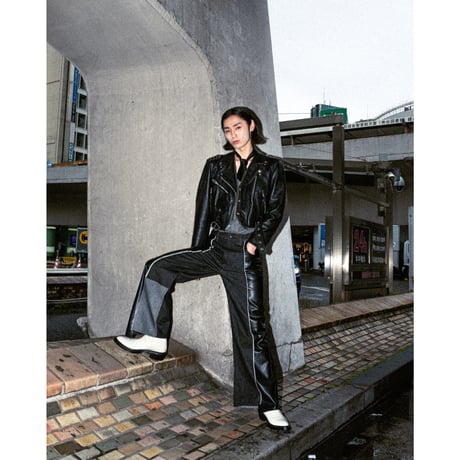 PATCHWORK FLARE DENIM 【BLACK】