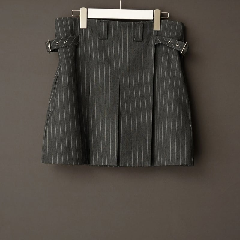 パンツ SHIKITARI STRIPE WRAP SKIRT ShortGRAY F STRIPE WRAP SKIRT 