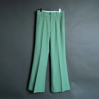 PINTUCK MEGA FLARE SLACKS 【GREEN】