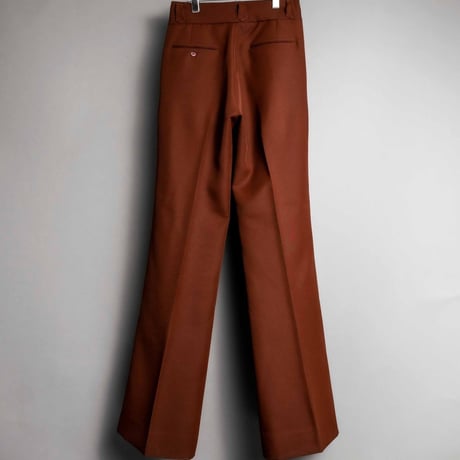 PINTUCK MEGA FLARE SLACKS 【BROWN】