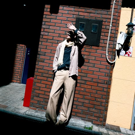 STRIPE FLARE SLACKS【BEIGE】