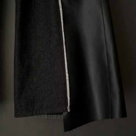 PATCHWORK FLARE DENIM 【BLACK】