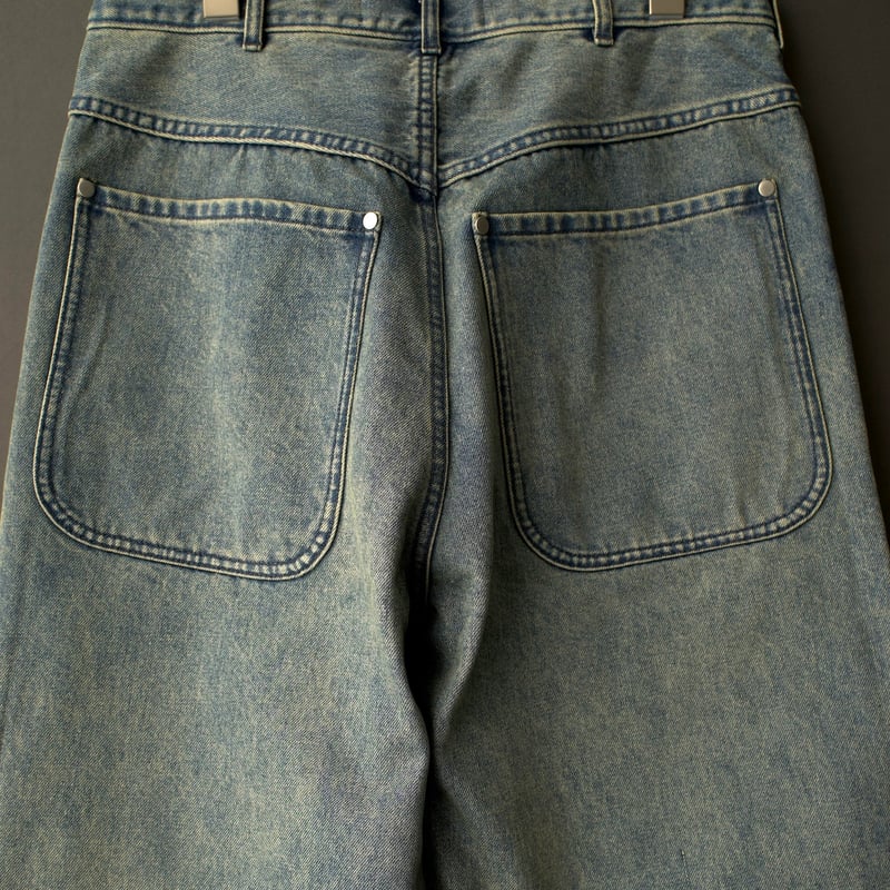 FADED WIDE DENIM PANTS | SHIKITARI FADED WIDE DENIM PANTS | SHIKITARI