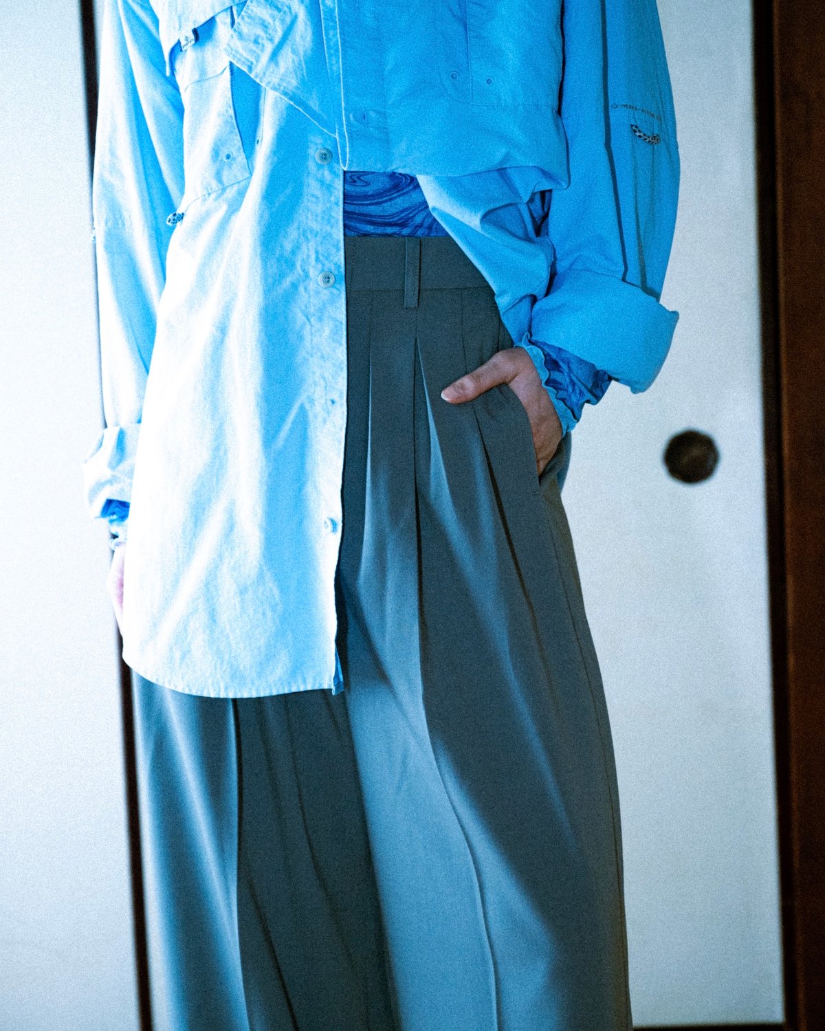 MIX TUCK DESIGN WIDE SLACKS【BLACK】 | SHIKITARI MIX TUCK DESIGN WIDE SLACKS【BLACK】 | SHIKITARI